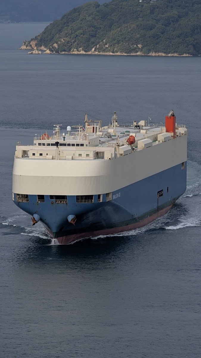 何時かのお船見🛳️
パート１７２🛳️
MOL㈱商船三井運航，所有，管理⚓️
外航自動車運搬船🛳️🚗
「SWALLOW  ACE」号🛳️
来島海峡西水道を東航しました🛳️