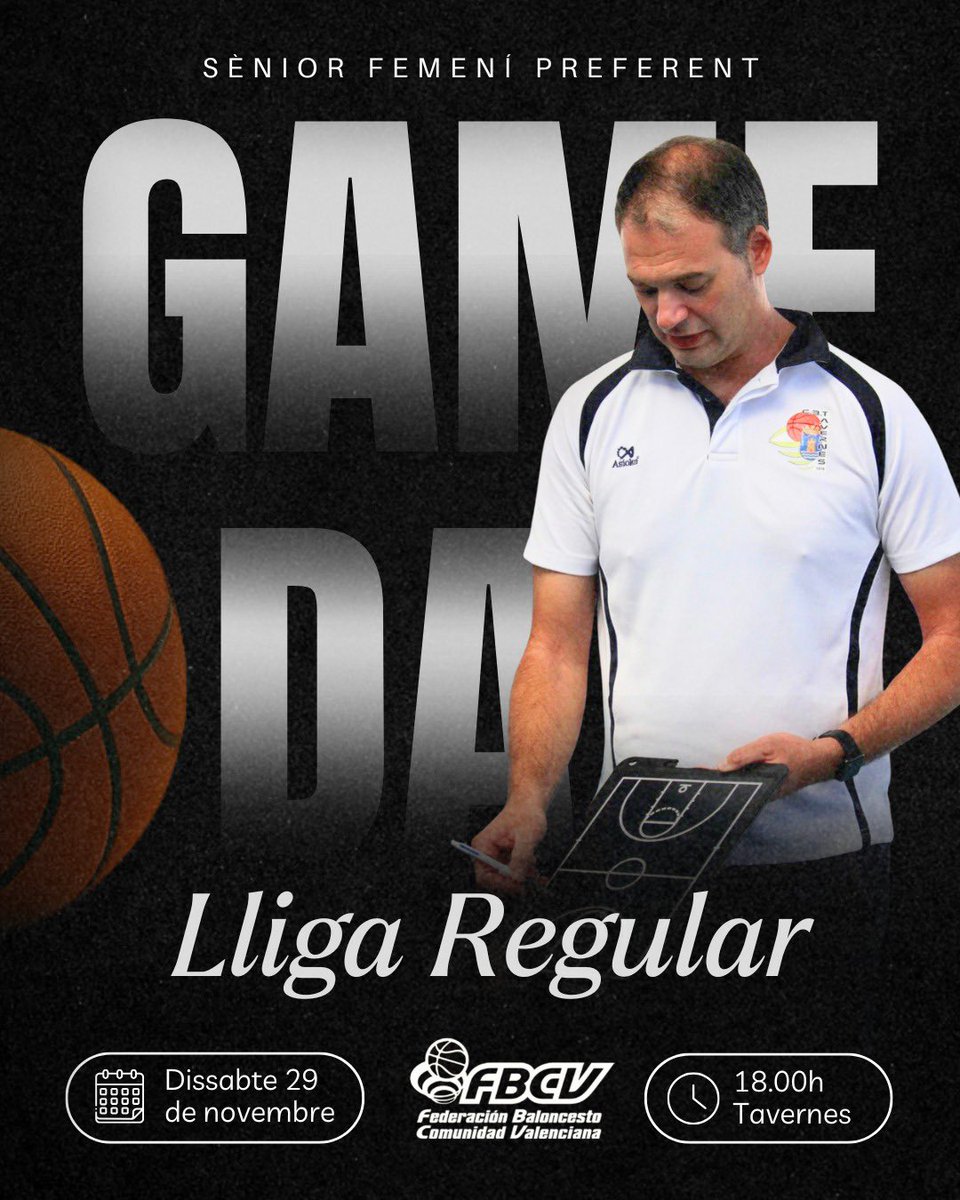 💥 𝐆𝐀𝐌𝐄𝐃𝐀𝐘 | 𝐒𝐄̀𝐍𝐈𝐎𝐑 𝐅𝐄𝐌𝐄𝐍𝐈́ 𝐏𝐑𝐄𝐅𝐄𝐑𝐄𝐍𝐓 💥

🎟️ Lliga Regular | Jornada 6
🗓️ Dissabte 29 de novembre | 18.00h
🆚 U.P.B. Gandia
🏠 Pavelló Cobert Carlos Pellicer (Tavernes)