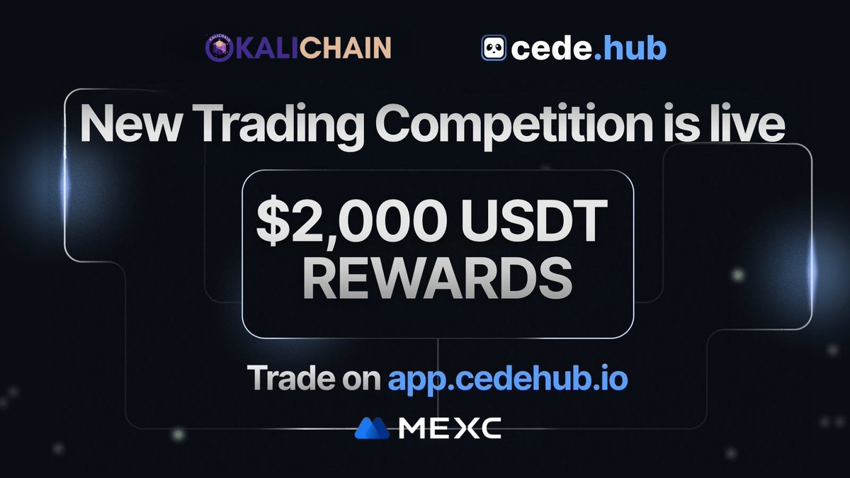 cedehub's tweet photo. ⚪️ NEW TRADING CAMPAIGN IS LIVE!!

@kalichainoff is launching a trading campaign on Cede Hub!

🏆 $2,000 USDT Total Prize Pool!
💸 $285 USDT paid out daily until December 6!

Trade $KALIS on MEXC via Cede Hub to grab a share of the juicy prize pool!

Want to Participate? 👇 https://t.co/bB4NkAdpc4