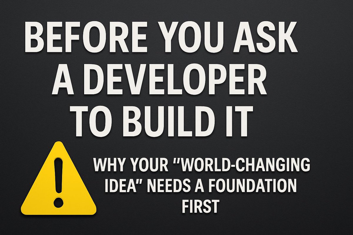 DracattusDev's tweet image. If you have a really great idea thats going to absolutely 100% change the world and end world hunger BUT you don&apos;t even have a business plan... don&apos;t ask me to build it before you ask me to build it. 

medium.com/@dracattusdev/…