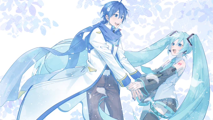 おぼろはるさめさん(#obrh2)の楽曲『ルルラリラ』のイラストを描かせていただきました! 辛い時にそっと背中を押してくれるような、優しくてキラキラしたミク&amp;KAITO曲です よろしくお願いいたします!