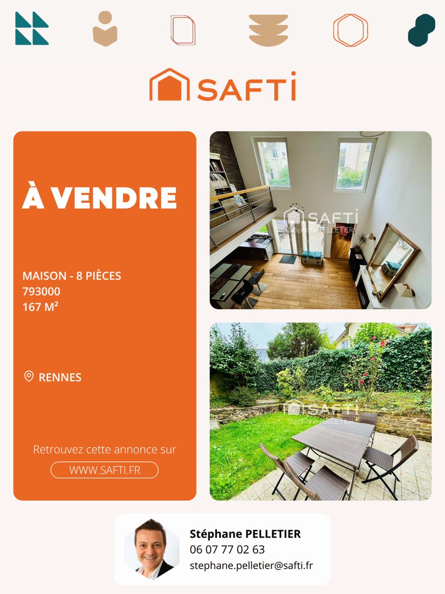 PELLETIER35's tweet photo. ✨ Nouveau | À vendre | RENNES 📍

À Rennes, dans le quartier recherché de l’hypercentre, découvrez cette belle maison familiale située rue d’Antrain. Élevée sur trois niveaux, elle propose au rez-de-chaussée une entrée, un salon lumineux, une (...) https://t.co/FUrk3suVgP
