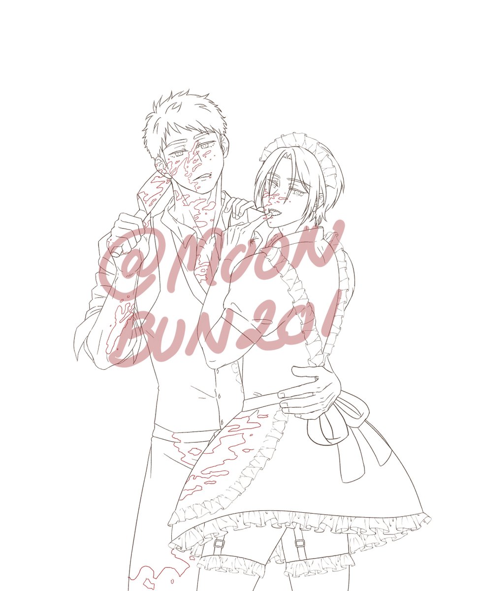 wasn’t able to finish the SR Halloween art in time this year (life happens) but the line art is cute so I’ll share that instead 🫶