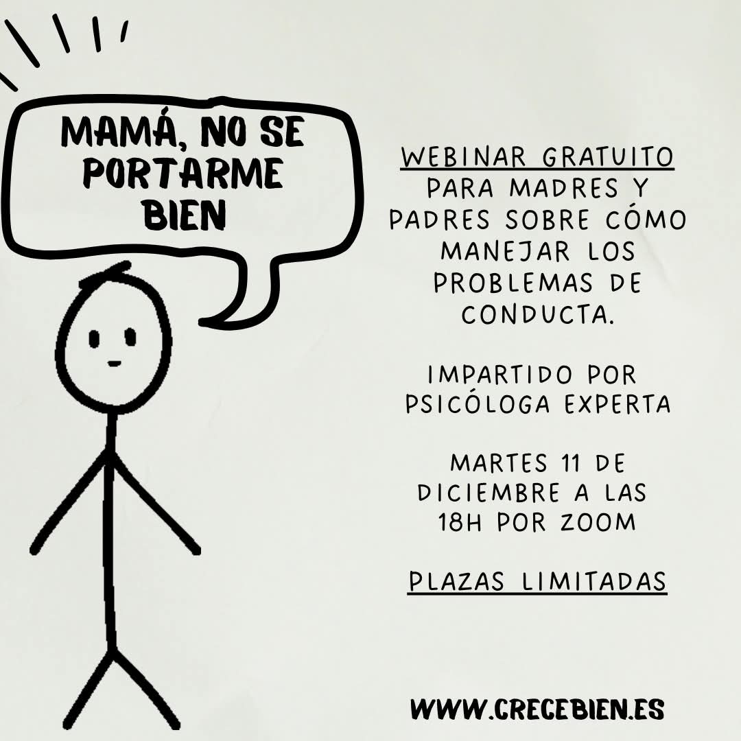 “Mamá, no sé portarme bien…”
¿Te suena esa frase, aunque tu hijo no la diga con palabras? 😔

Si en casa hay gritos, rabietas o desobediencia, este webinar te va a ayudar.

📅 Jueves 11 de diciembre
🕕 18:00h por Zoom
🎟️ Plazas limitadas – reserva  cloud-s16.mnprogram.net/25.7.3.0_3/Pag…