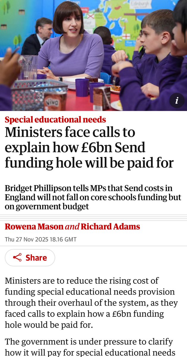 NJ_Timothy's tweet image. For such an awful Budget, it’s incredible that it’s since unravelled further:

- Reeves lied about the fiscal situation to justify tax rises she said were unnecessary

- the OBR says school budgets will be cut by 4.9%. Ministers deny it - but the OBR gets its info from ministers.