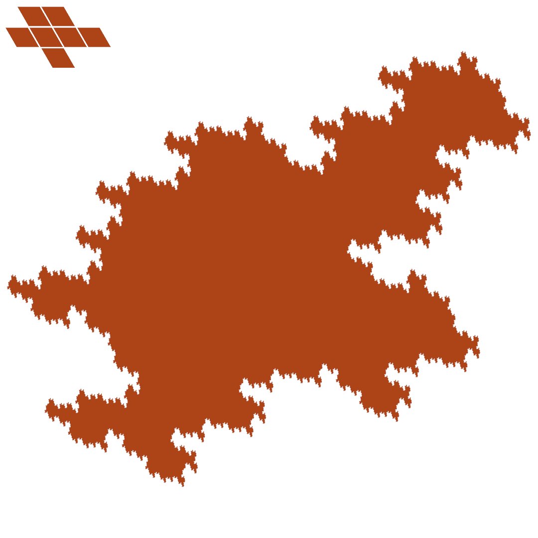What do you think this fractal image looks like?
It is made of a single self-replicating reptile of 7 rhombuses shown in the corner. In the latest version of Tissellator the reptile tessellations are available. #mathart #digitalart #reptile #Tissellator