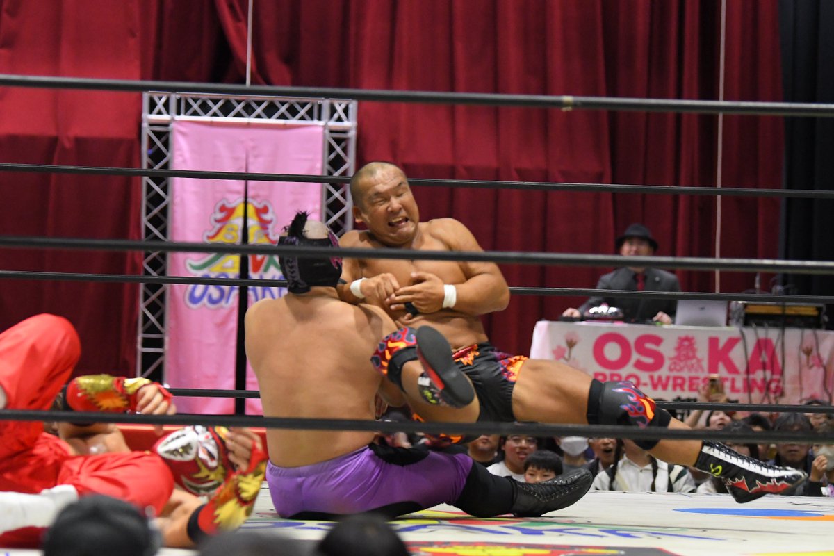 mjk_pw100's tweet image. 2025.11.29 大阪プロレス アクティブスクエア大東
第5試合
ハヤブサ選手。田中将斗選手。
ハヤブサ選手のファルコンアロー、
田中選手のスライディングD！
#大阪プロレス #pwzero1