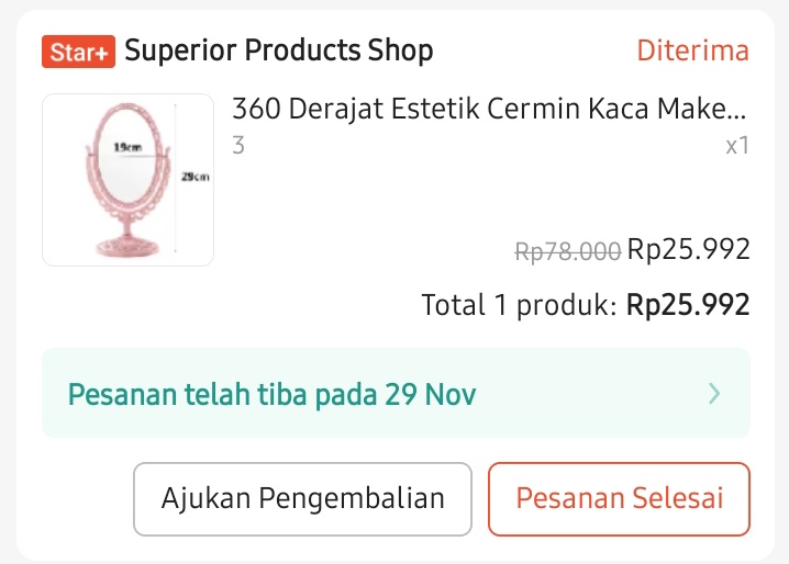 Iucuh's tweet photo. guys ada yang cari cermin lucu gemes ga? warna pink aku salah beli. 
20k aja gapapa co by oren ya! 

note : sorry pictnya ss org lain tapi kalau mau liat aslinya dm ya! https://t.co/e9RuwevION