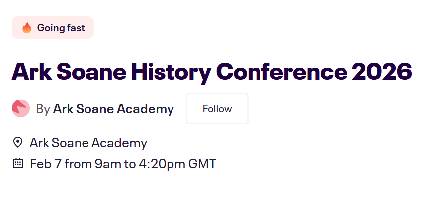 Super exciting to see so much interest in #Soane26! Tickets are "going fast" and starting to run low. If you’re planning to join us, now’s a good time to book. Link below ✨