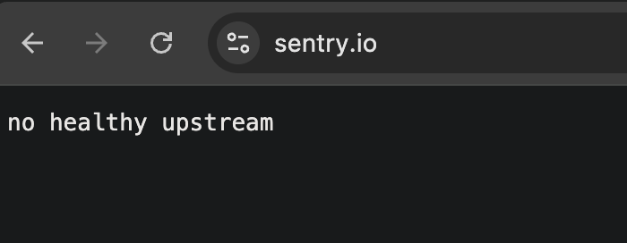 imfeat7's tweet photo. @getsentry down?? https://t.co/vn7s510RnN