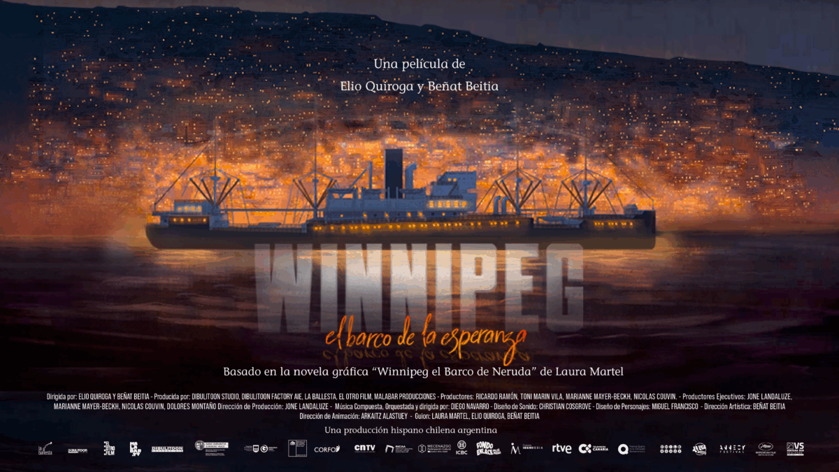 Nuestra flamante película de animación "Winnipeg, el barco de la esperanza", un homenaje a quienes dejaron atrás tu vida y tuvieron que emigrar, codirigida por <a href="/BeatBeitia/">Beñat Beitia Urresti</a> y yo, con música de <a href="/dnavarroreyes/">Diego Navarro</a>  acaba de ser seleccionada en <a href="/VentanaSur/">Ventana Sur</a> ¡Nos vemos en Buenos Aires!