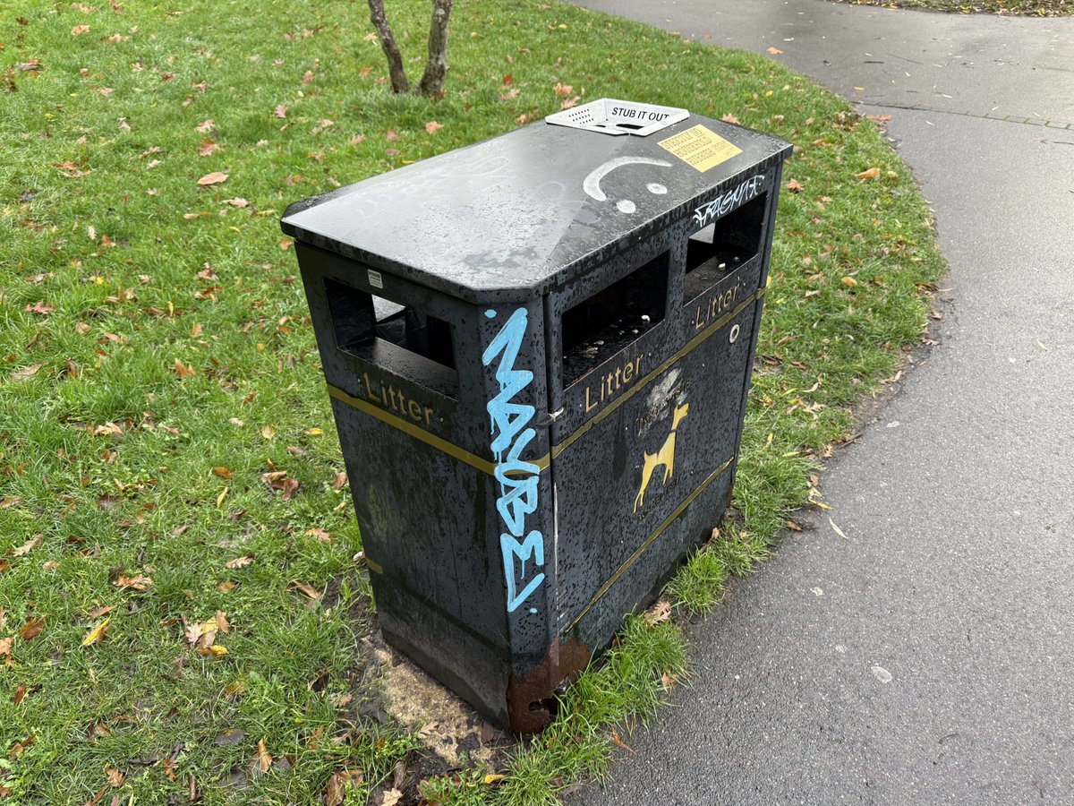 Charlie_Stevens's tweet image. Another bin cleaned this morning.

One more to go and that’s one park free of graffiti.