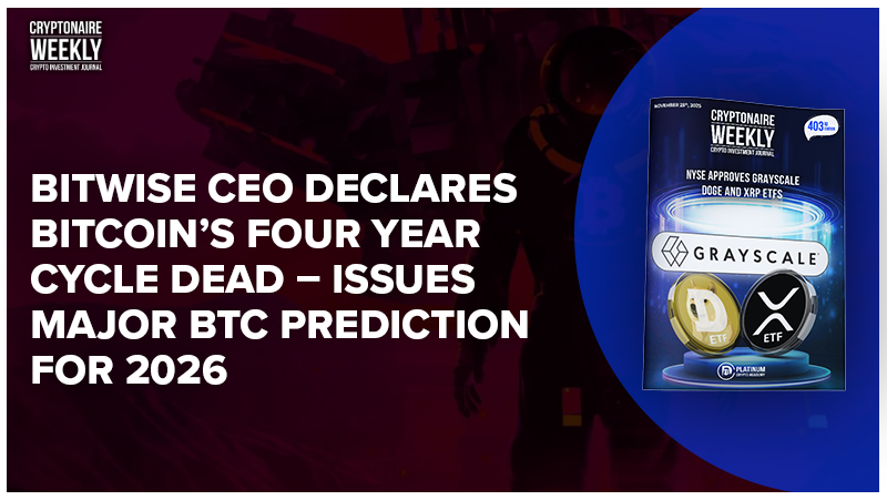 PlatinumCrypto's tweet image. #Bitwise CEO Declares #Bitcoin’s Four Year Cycle Dead – Issues Major #BTC Prediction for 2026

Featured in this week&apos;s Cryptonaire Weekly Magazine
@PropWGlobal @MayaPreferred_  
platinumcryptoacademy.com/cryptonairewee…