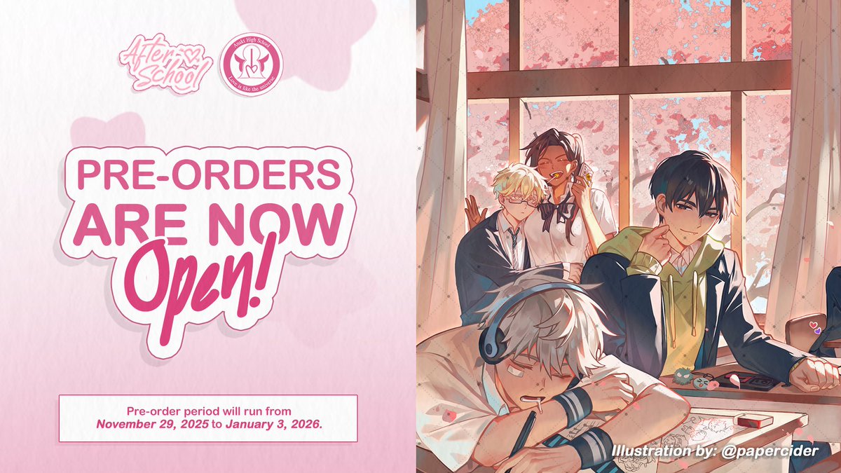 📢 AFTER SCHOOL: PRE-ORDERS ARE OPEN .ᐟ 

The bell has rung, the gates have opened, and the students are rushing! Anakt Academy welcomes you with open arms and is thrilled to show you what we have to offer 📝

🗓️11.29 - 01.03.26
afterschool.bigcartel.com

#ALNST #AfterSchool_ALNST