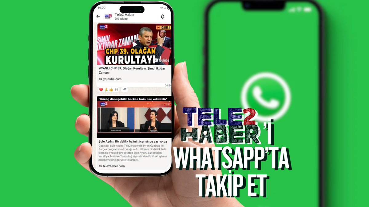 WhatsApp'ta Tele2 Haber kanalını takip edin: whatsapp.com/channel/0029Vb…