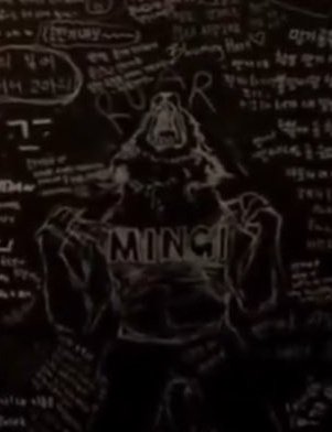 wooyngz's tweet image. O DESENHO QUE O MINGI TEM NA PAREDE DO ESTÚDIO DELE KKKKKKKKKKKKKKKKKKKKKKKKK