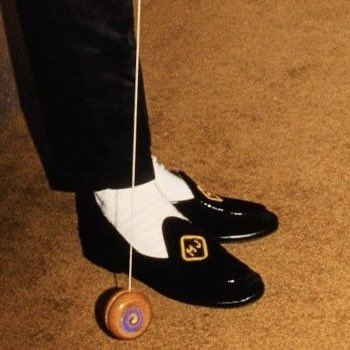 the "MJ" on his loafers 😭