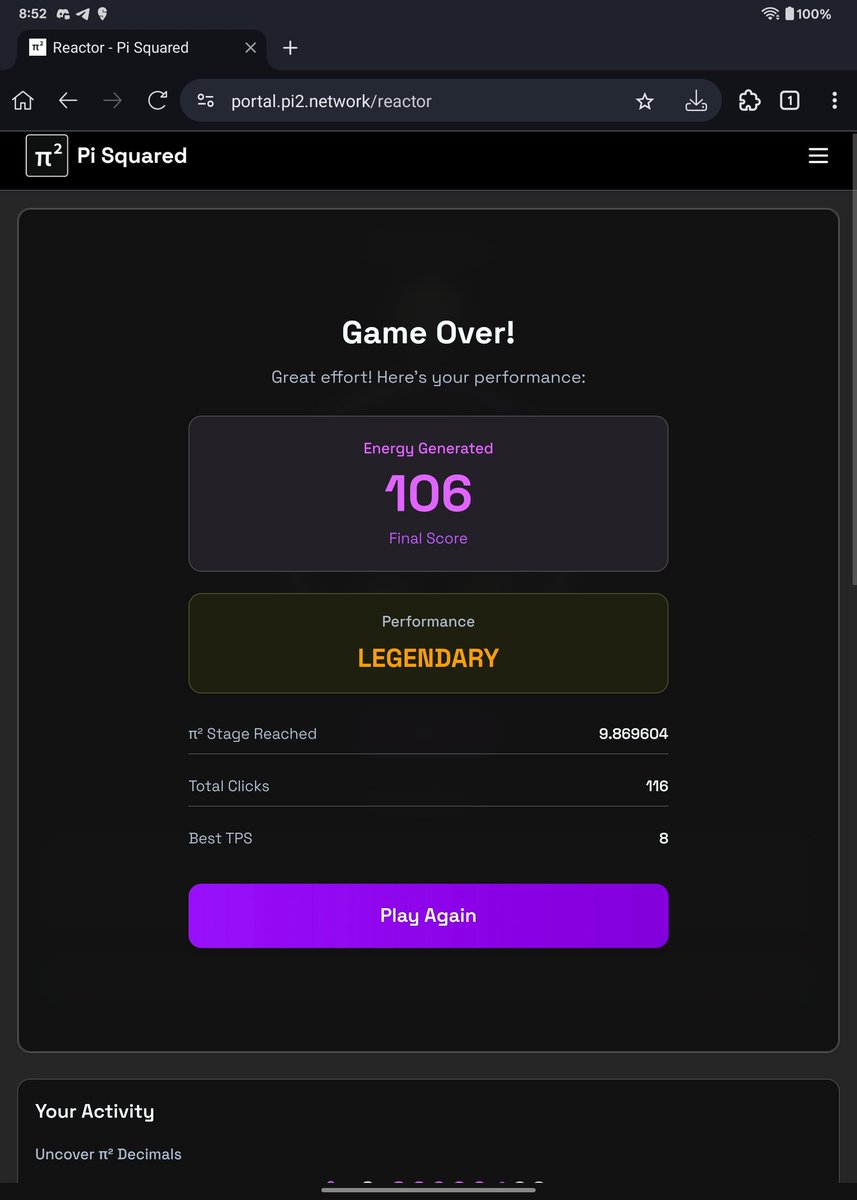GULAMDASTGIRAN's tweet image. 🎉 Excited to share that I’ve achieved a new milestone on Pi² Network! 🚀 Your support and encouragement mean the world. Let’s keep moving forward and make this journey even more exciting For more details visit: Pi2.network #Pi2Network