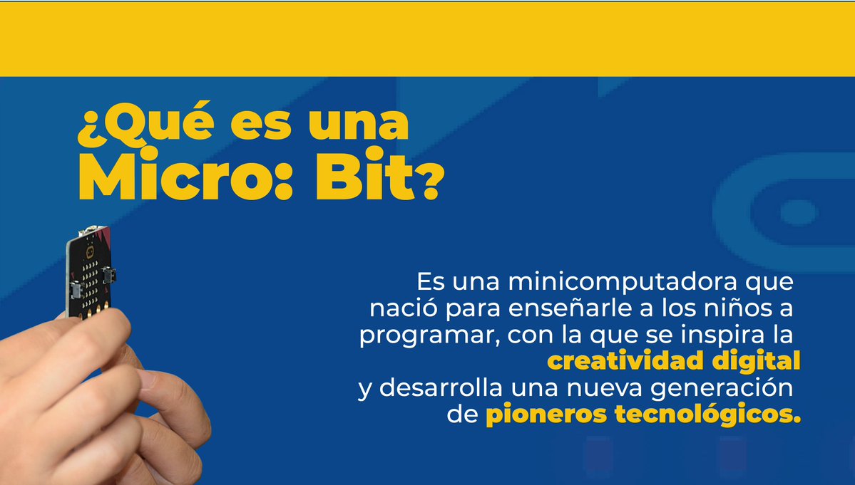 CompuParaEducar's tweet image. ¿Sabes qué es una Micro:Bit y cómo funciona?

Este pequeño dispositivo permite programar, crear y experimentar con la tecnología en el aula de clase. Descubre sus características y cómo potenciar el aprendizaje con ella.