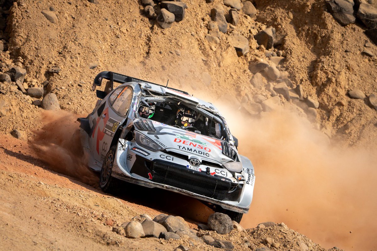 TakamotoKatsuta's tweet image. P5 #RallySaudiArabia.
It was a very tough weekend.
Thank you for team and all of your support this year!🙏
We&apos;ll be back stronger next year🔥

総合3番手で迎えた最終日でしたが、自分のペースノートの精度ミスでSS16でロールし5位で最終戦を終えました。…