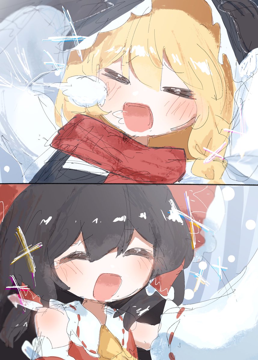 雪合戦れいまり尊すぎてファンアート🎀💫