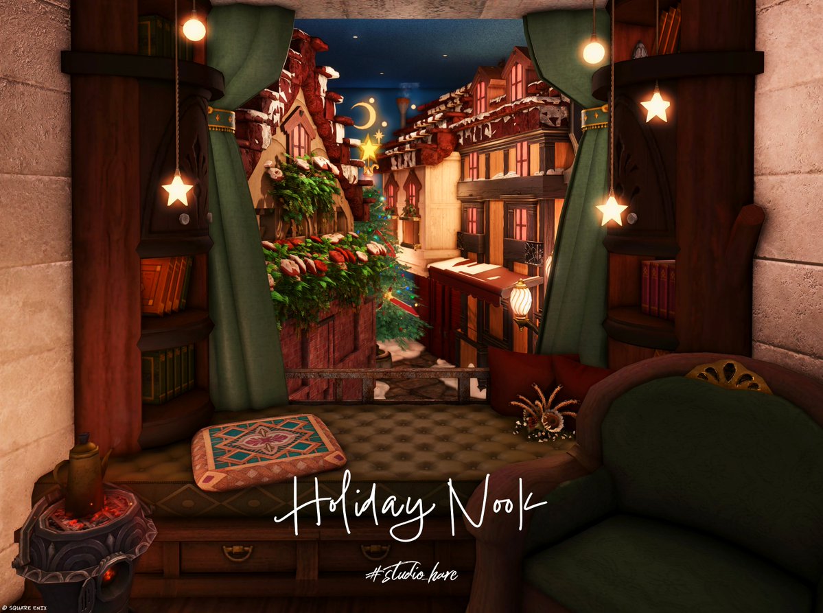 🎄【Holiday Nook】🎄
#studio_hare 

Meteor Ramuh Lave 5-42 Room22
※入室後ジャンプ 

#ハウジンガーマンション
テーマ：クリスマス
公開期間：12/1～1/31