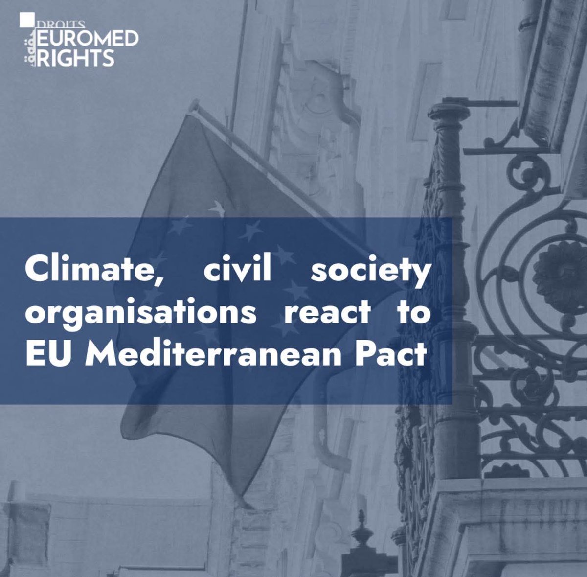 As the new Pact for the Mediterranean is launched, climate &amp;  civil society orgs urge the need to place rights at the centre, safeguard civic space, and ensure civil society involvement throughout its implementation. 
🔗 Read more: euromedrights.org/publication/cl…