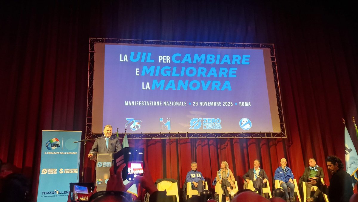 Oggi a Roma la manifestazione UIL a sostegno delle modifiche per migliorare la manovra di bilancio. Anche la delegazione UILCom Sardegna presente.