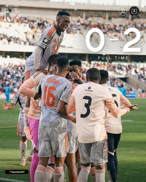 Cusi567's tweet photo. FT | Durban City FC 0–2 Orlando Pirates
A dominant and clinical display from the Buccaneers, who climb to the top of the Premiership table! ⚽⬆️🖤🤍

#OrlandoPirates #Buccaneers #Premiership #MatchDay #FootballUpdate https://t.co/NhRiH9GqbL