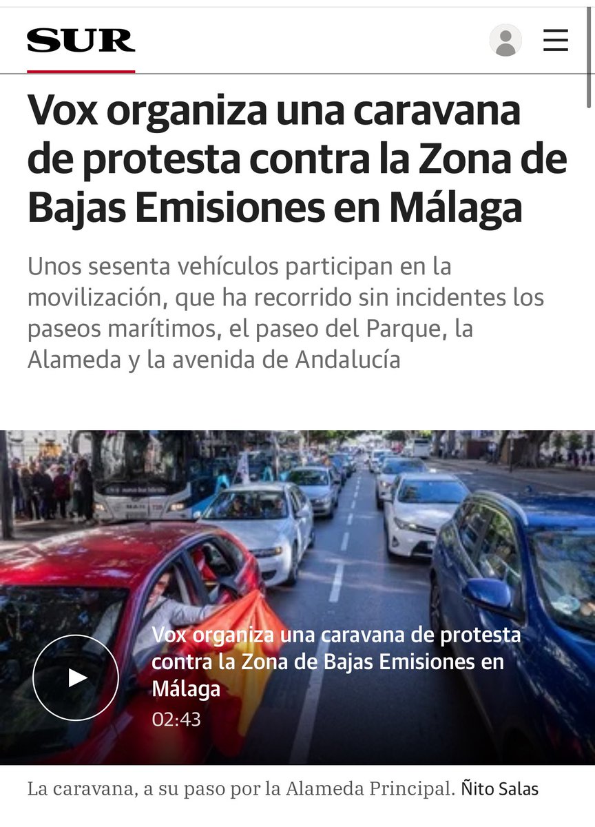Hoy, toda Málaga ha podido ver que solo VOX está en contra de la ZBE que únicamente sirve para saquear los bolsillos de los malagueños.

Ha sido un orgullo ver a tanta gente protestando contra este robo del bipartidismo a la gente humilde y trabajadora.