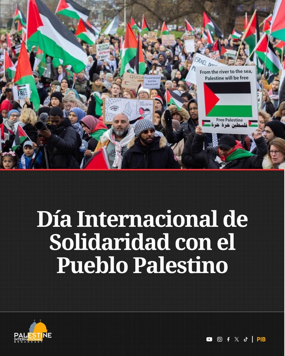 El Día Internacional de Solidaridad con el Pueblo Palestino se celebra el 29 de noviembre desde 1978 y fue proclamado por la Asamblea General de las Naciones Unidas en 1977.