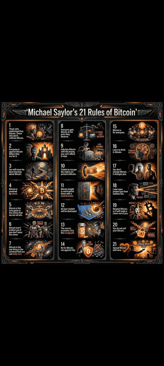 cs_devan23811's tweet photo. @saylor s 21 rules of #Bitcoin 

#btc #CryptoTrading https://t.co/a3wfuFTK9R