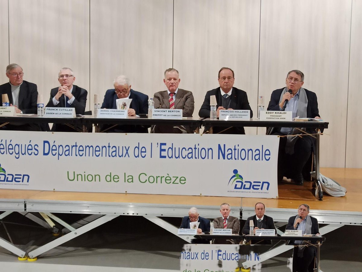 Le vendredi 28 novembre, à 18 heures, salle de l’Auzelou à Tulle, l’UD DDEN propose une conférence où seront abordés les thèmes de l’école et la laïcité par Eddy Khaldi, président de la Fédération DDEN et sur La république et la liberté de conscience par François HOLLANDE