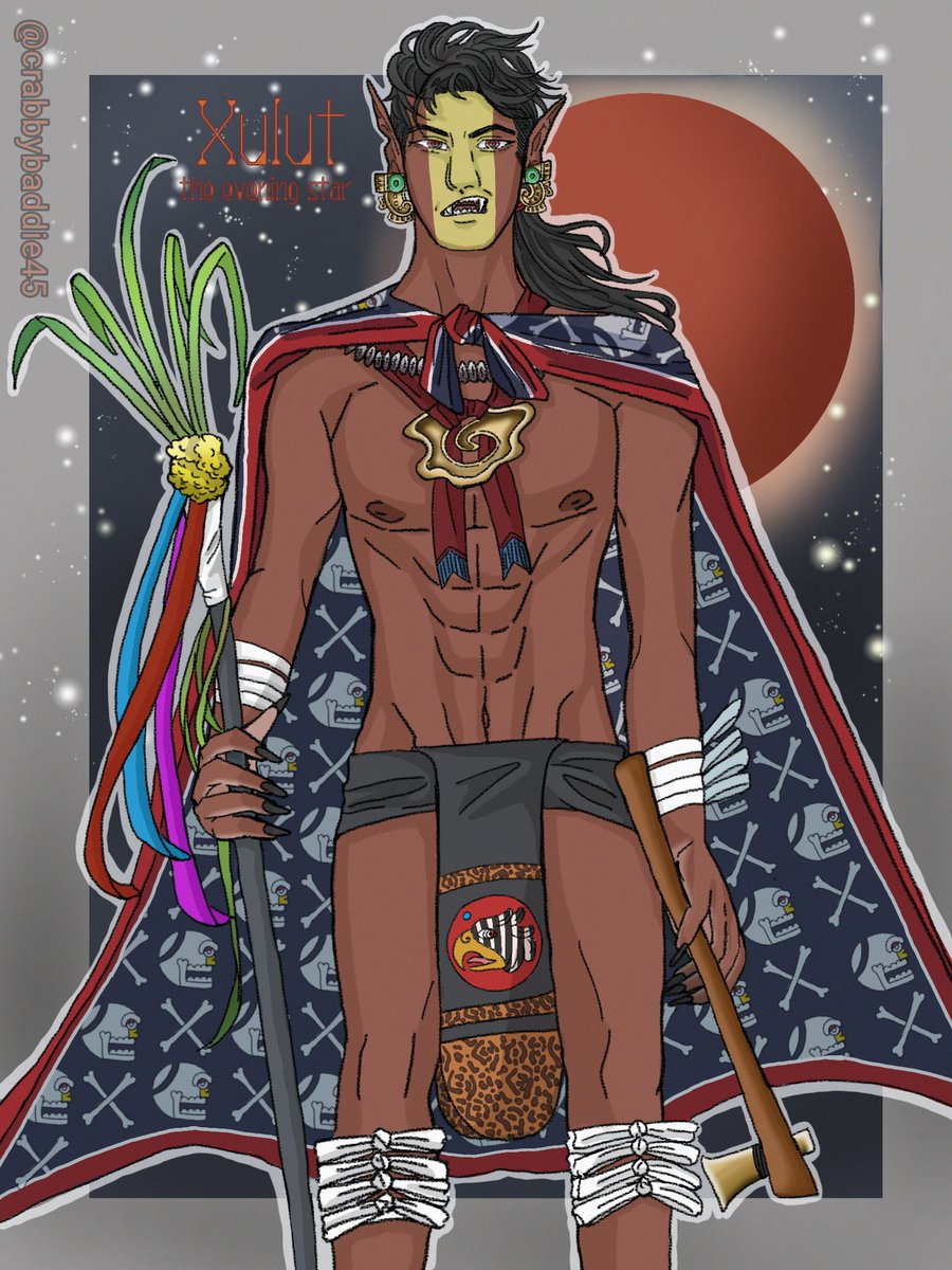 crabbybaddie45's tweet image. Xolotl,The Evening Star,the Original Morning Star Hero,his cult got overthrown by Tlahuizcalpantecuhtli,as a result he became the darker side of Venus,Venus is a very dangerous planet for Nahua,so both xolotl and Tlahuizcalpan are pure menace 
#aztec #nahua #xolotl