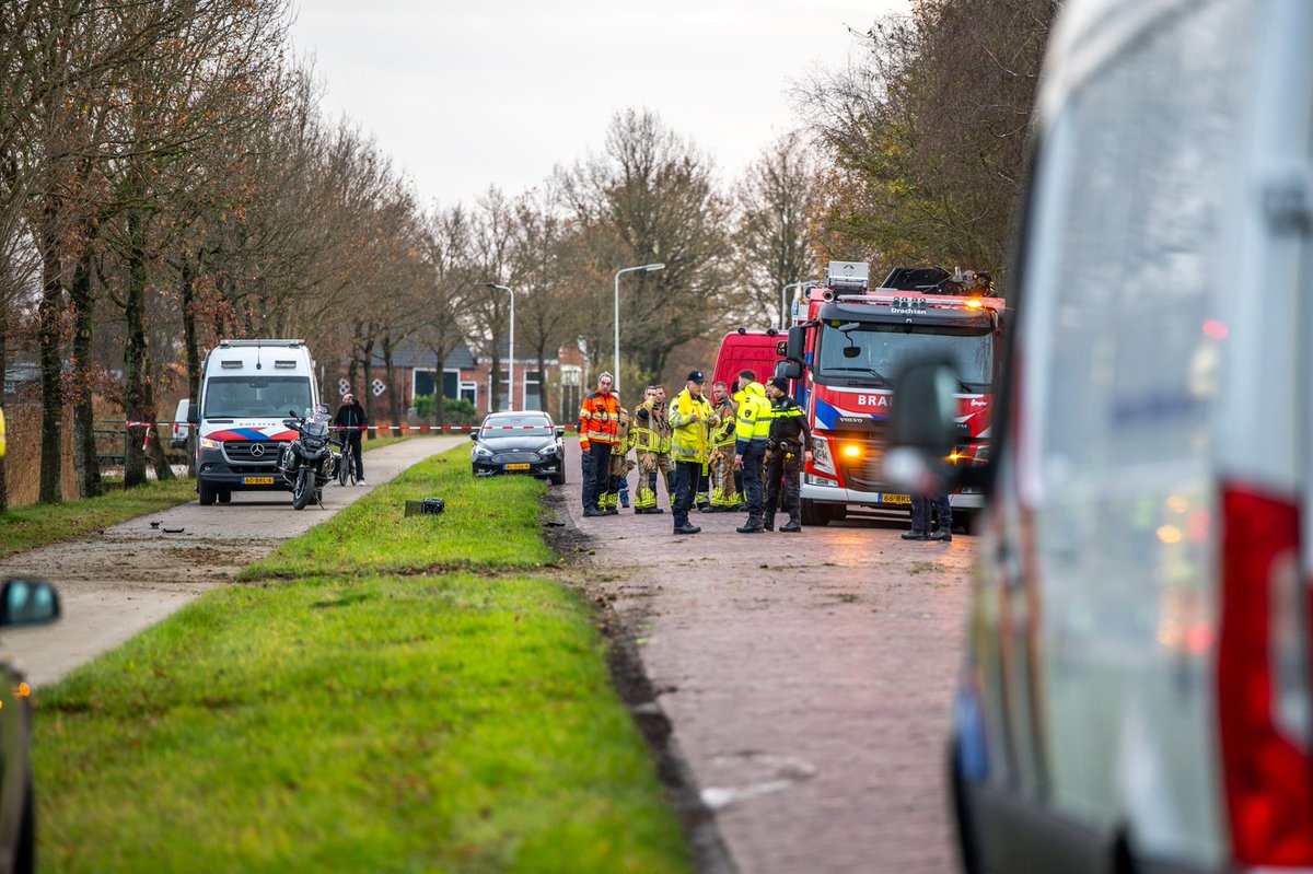 Automobilist overleden na ernstig eenzijdig ongeval bij Rottevalle