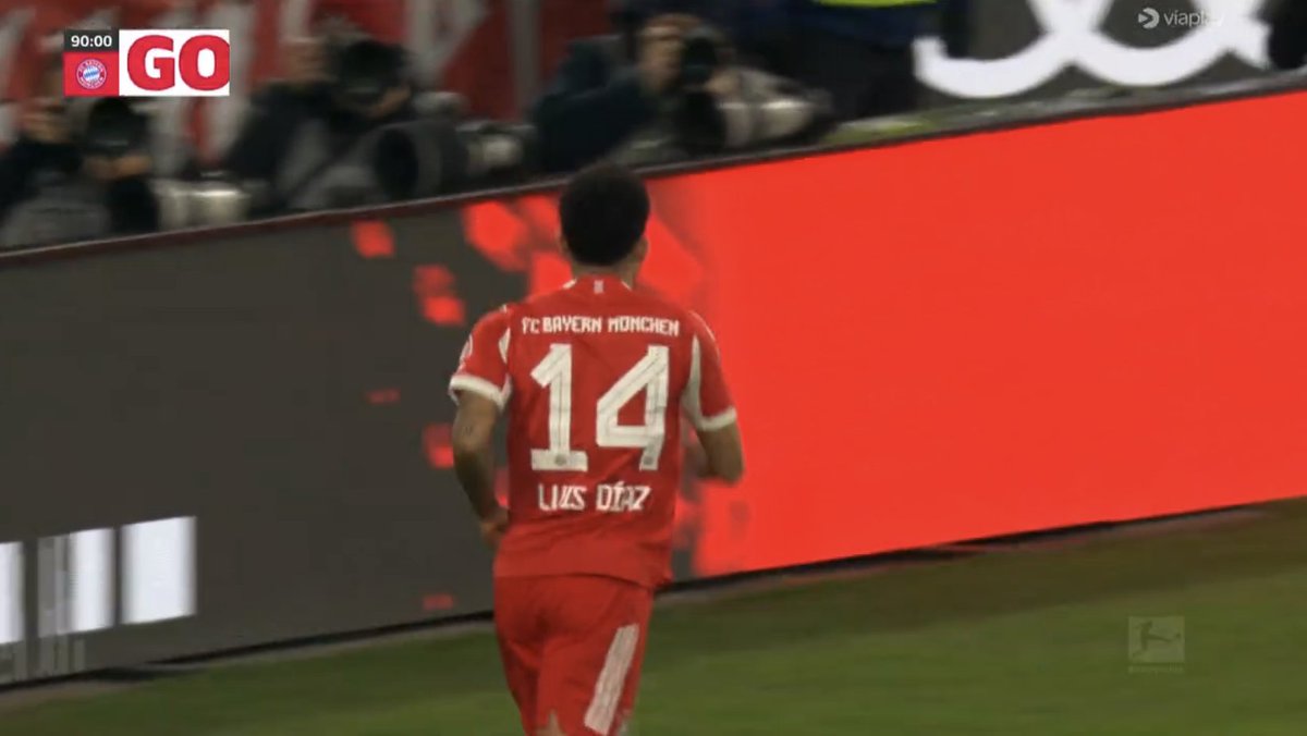 2-1 Bayern Munich.

GOOOOOOOOOAAAAAAAALLLL LUIS DIAZ !!!!!!!!!!!!!!!!!!!!!!!!!!!!!!!!!!!!! THEY HAVE DONE IT !!!!!!!!!!!!!!!!!!!!!!!!!!!!!!!!!!! LUIS DIAZ HAS WON IT FOR BAYERN MUNICH IN THE 93RD MINUTE OF THE MATCH !!!!!!!!!!!!!!!!!!!!!!!!!!!! INSANE !!!!!!!!!!!!!!!!!!!!!!!!!
