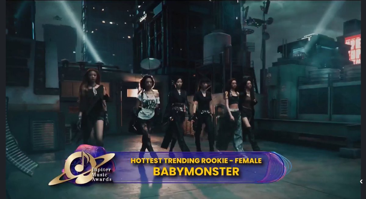 forbabymonster's tweet photo. ✨From debut to domination🏆

#BABYMONSTER wins Hottest Trending Rookie of the Year at the Jupiter Music Awards! Their journey has only begun, and Monstiez will continue to rise with them every step of the way!🐾

#베이비몬스터 @YGBABYMONSTER_ https://t.co/hHldNTMi3C