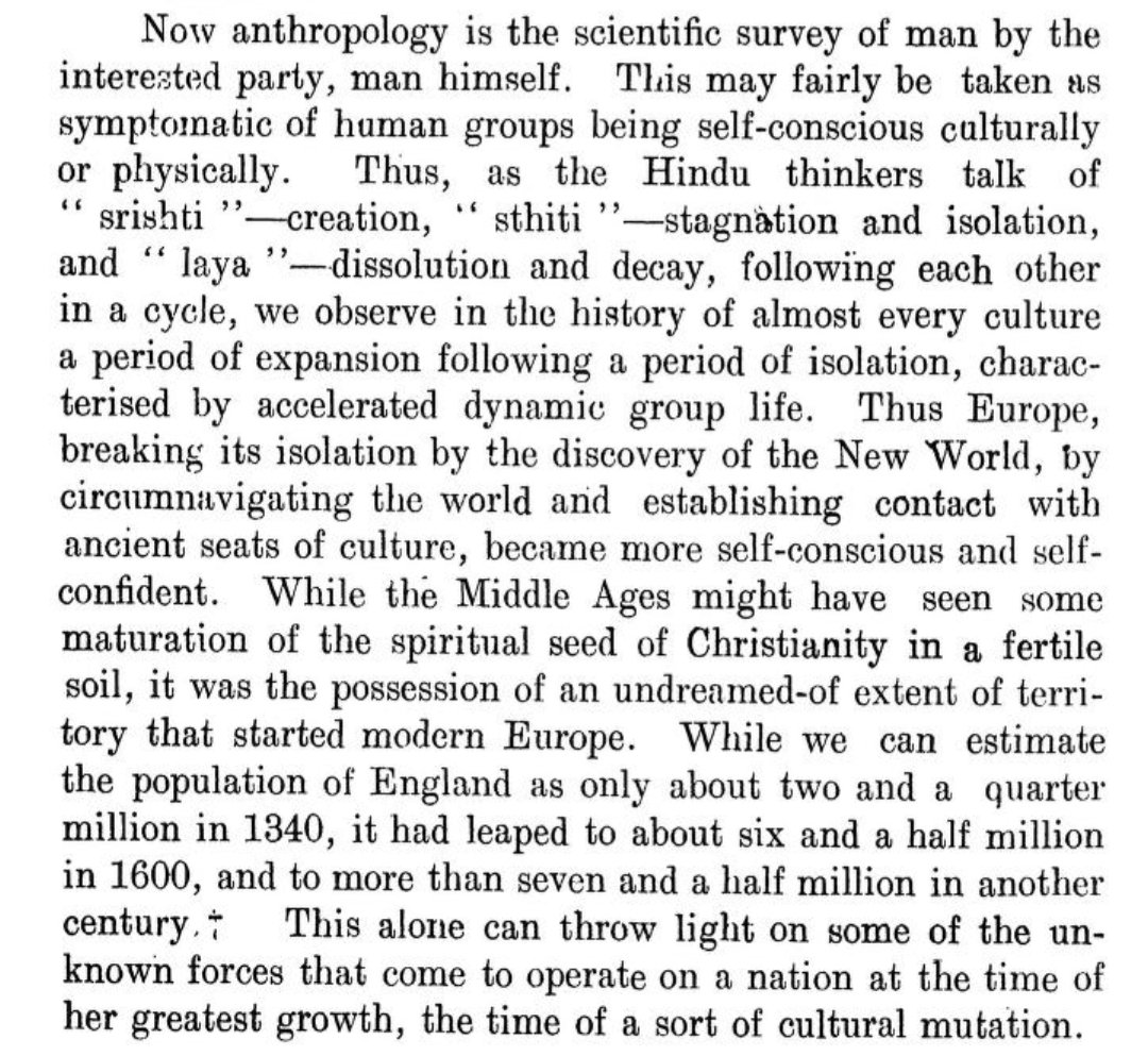satoverma's tweet image. Panchanan Mitra was the first Indian to get a PhD from Yale and he wrote his doctoral thesis on the history of American anthropology in 1920s. He explained the creation, stagnation and dissolution of a culture in terms of srishti-sthiti-laya triad of Hindu cosmogony.