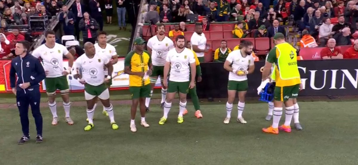 Wales down 49-0 and see this on the sidelines. 🤕