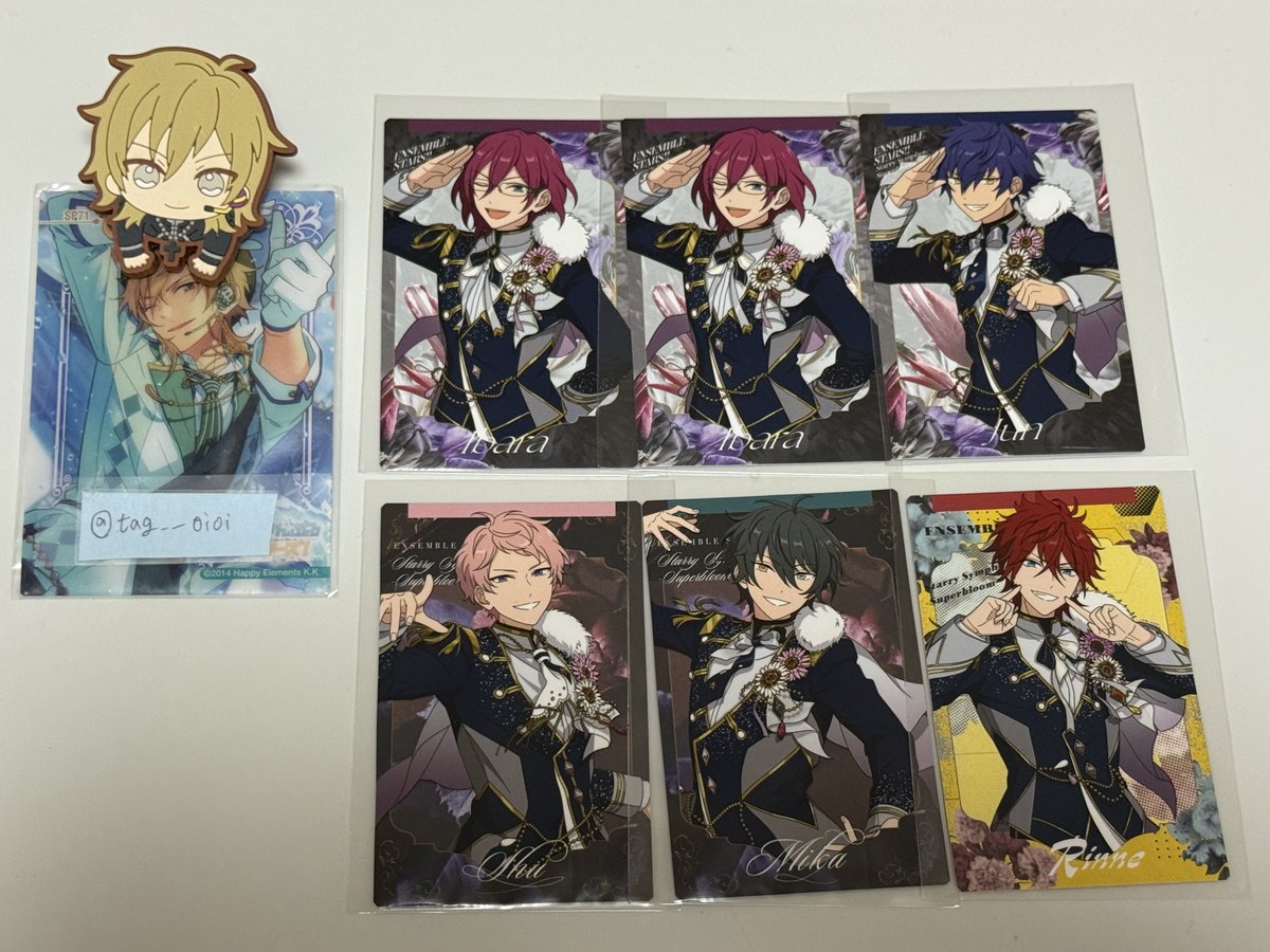 tag__oioi's tweet photo. 【交換】あんスタ スタフォニ カードコレクション

【譲】画像参照
【求】薫＞＞こはく
薫/こはく含む場合のみ零晃牙アドニス各1（UNDEADコンプ目的）

💫大阪市内手渡し＞郵送
💫基本薫優先
💫組み合わせによってはお断りする可能性あり

検索からもお気軽にお声掛けください。 https://t.co/V82FdgxKLw