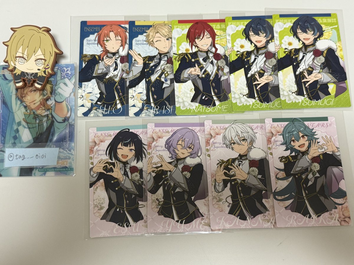 tag__oioi's tweet photo. 【交換】あんスタ スタフォニ カードコレクション

【譲】画像参照
【求】薫＞＞こはく
薫/こはく含む場合のみ零晃牙アドニス各1（UNDEADコンプ目的）

💫大阪市内手渡し＞郵送
💫基本薫優先
💫組み合わせによってはお断りする可能性あり

検索からもお気軽にお声掛けください。 https://t.co/V82FdgxKLw