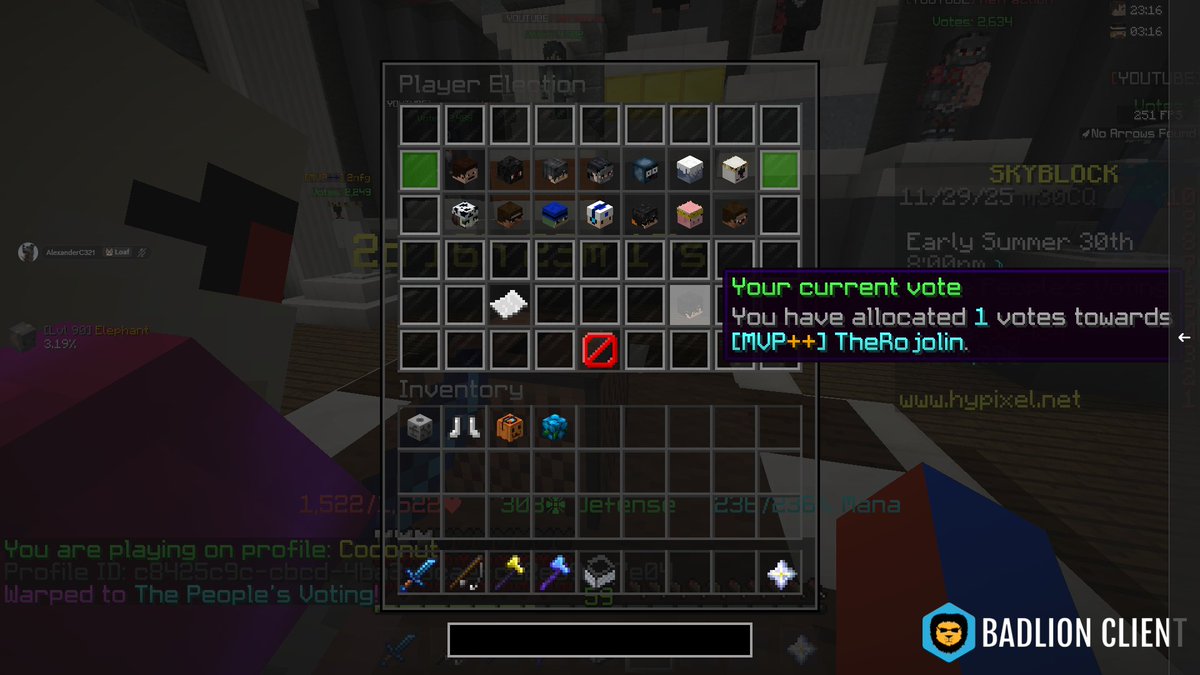 Happy to announce I have basically won the community vote on Skyblock