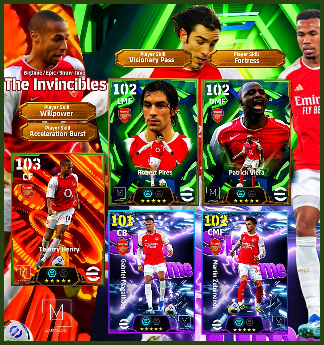 CONCEPT ART 🎨; Invincibles 🥷
Arsenal 🌟....
#eFootball