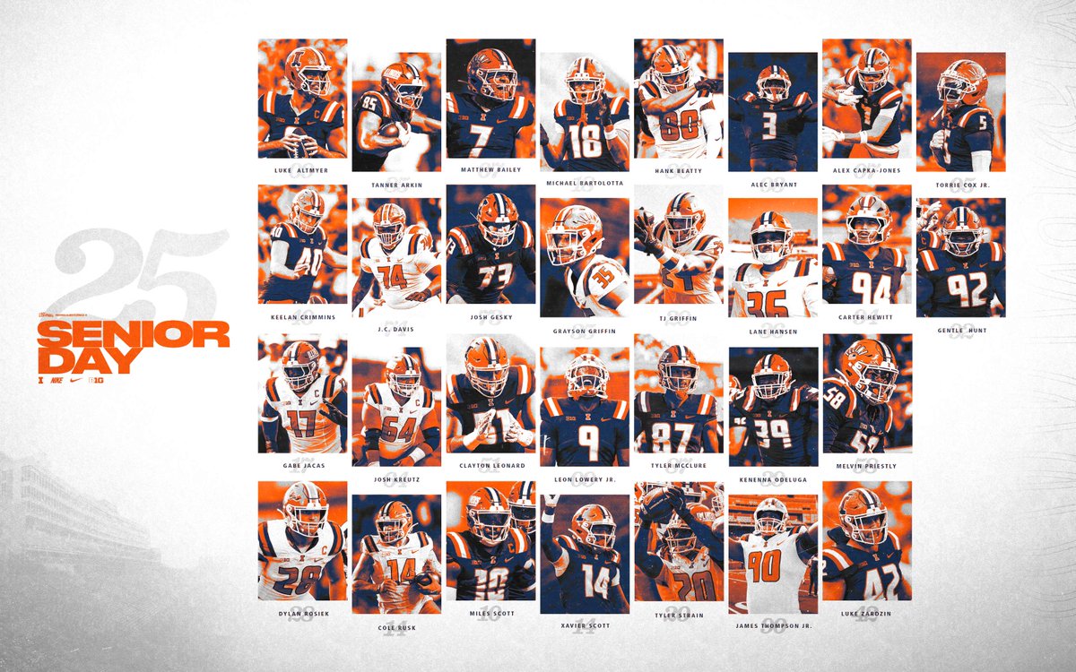 Our seniors: etched into Illinois football history.