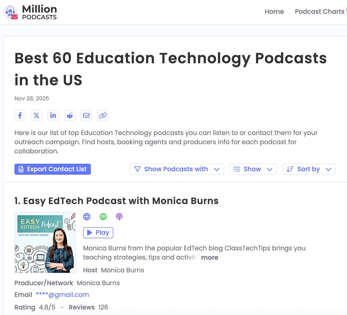 ClassTechTips's tweet image. Honored that my Easy EdTech Podcast is at the top of the list!

🎉 Episode 348 goes live next week which means there are 300+ episodes ready for you to explore.

🔎 Use the search bar on my blog to find an episode: classtechtips.com/blog/
