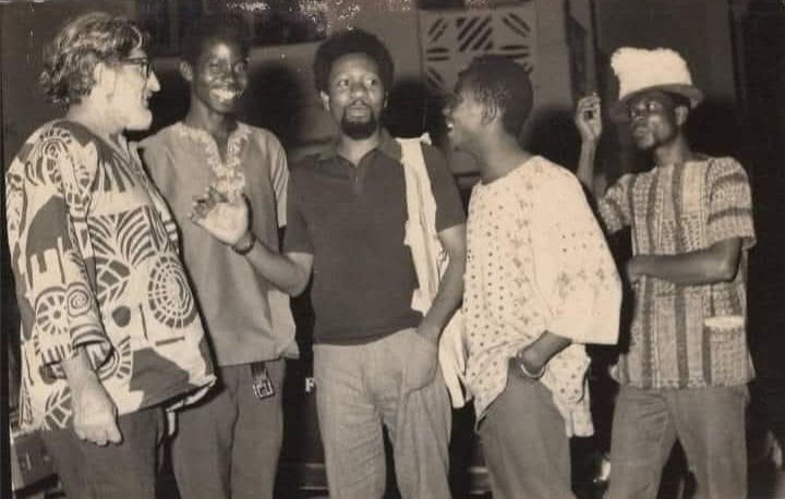 This image of icons was made at the opening of an art exhibition at the University of Ife in 1967 -  over 58 years ago. 

Barely a month after the photograph, Wole Soyinka was arrested by men of the Special Branch (precursor of today's DSS). He would spend 22 months in solitary