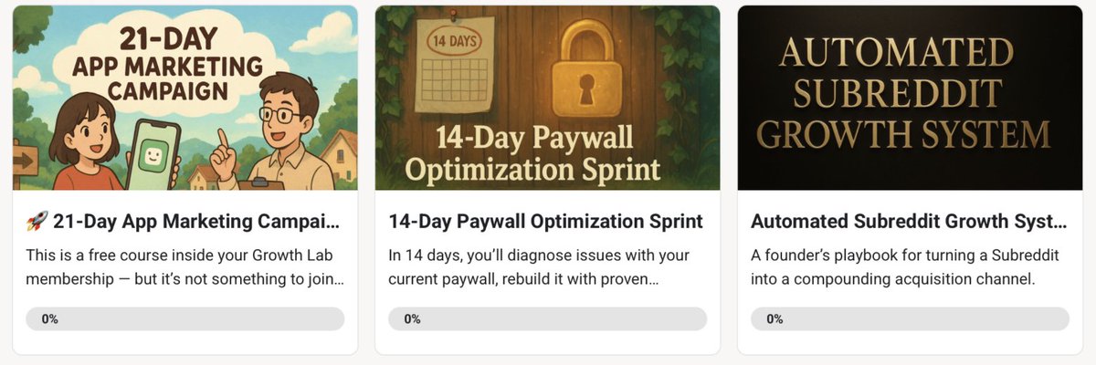 AIAdsApps's tweet image. 🎁 Growth Hacking Lab is 50% OFF

Most iOS apps don’t fail because the idea is bad - they fail because there’s no system.

Founders wake up not knowing what to do next.

Inside Growth Hacking Lab, 100+ founders run real experiments.

We take what works, turn it into clear…