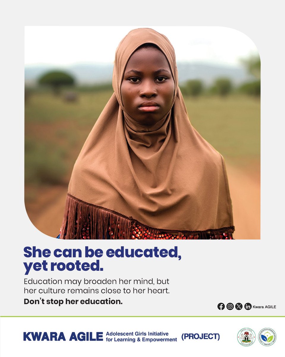 KwaraAGILE's tweet image. She doesn’t have to choose between culture and classroom.

When we teach our girls, we teach them to carry both, proudly!

#KwaraAGILE #FutureReady