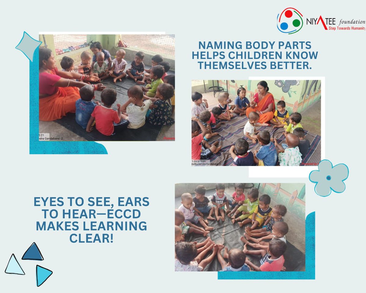 Niyatee_Org's tweet image. Learning Through Play at Our Creche! 
Our little ones explored the Body Parts Session under our Early Childhood Care &amp;amp; Development(ECCD) activity at Ama Kalika Kendra 2 in Keonjhar District.
#ECCD #ChildDevelopment #LearningThroughPlay #DMFKeonjhar #KeonjharDistrictAdministration