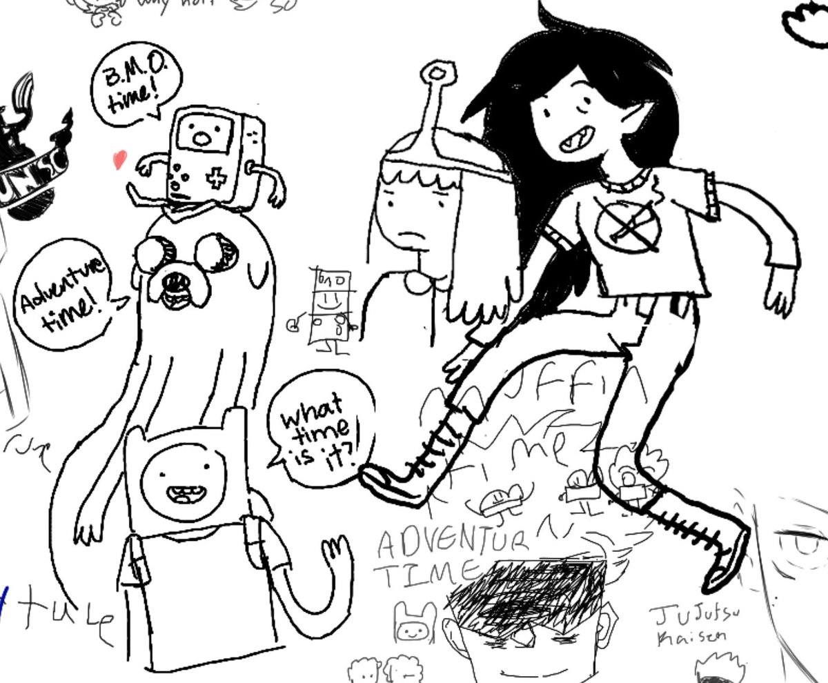 Some adventure time doodles on magma